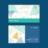 Vector abstract fabric triangles horizontal stripe frame pattern business cards