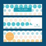 Vector texture circles stripes abstract horizontal banners set pattern background