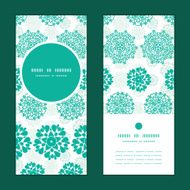 Vector abstract green decorative circles stars striped vertical round frame N4