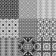 Set of curtain lace seamless generated textures N4