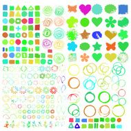 Set of 220 vector abstract grunge backgrounds shapes