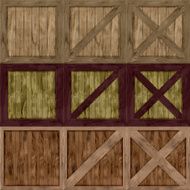 Set of wood crate generated textures