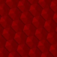 Abstract Geometric Seamless Pattern Red Textured Background Regular Hexagonal 3d
