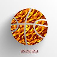 Polygonal basketball vector background concept Illustration tamplate