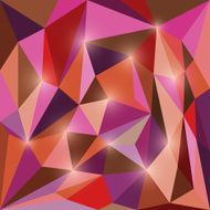 Abstract bright colored polygonal triangular geometric background with glaring lights N2