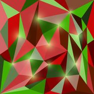 Abstract bright colored polygonal triangular geometric background with glaring lights N3