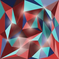 Abstract bright colored polygonal triangular geometric background with glaring lights N4