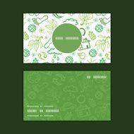 Vector ecology symbols vertical round frame pattern business cards set