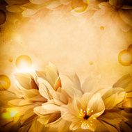 Grunge floral background N105