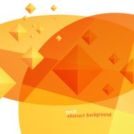 Abstract Geometric Orange Background Template
