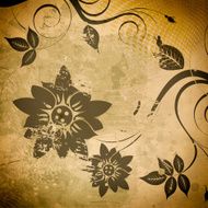 Grunge floral background N106