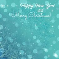 New Year greeting card Circle lace hand-drawn ornament card