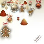 Christmas background with toys balls and stars Xma