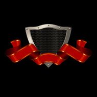 Medieval shield and banner
