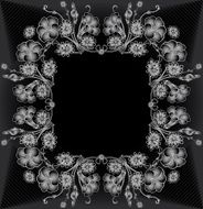 abstract floral frame N28