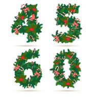 Christmas festive wreath numbers 4 5 6 0