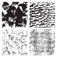 Set of grunge textures Wave crumpled and brushed paper