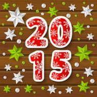 New Year 2015 concept with starry decorations