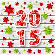 New Year 2015 concept with starry decorations N2
