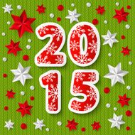 New Year 2015 concept with starry decorations N3
