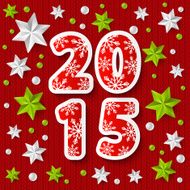 New Year 2015 concept with starry decorations N4