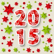 New Year 2015 concept with starry decorations N5