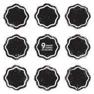 Grunge abstract textured vector badges