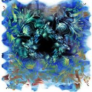 Watercolor flowers Roses lilies and orchids Vintage style N3