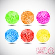 Set of 6 vector abstract grunge backgrounds circle shapes