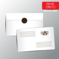 Template Envelope with a blank sheet Vector 10 EPS