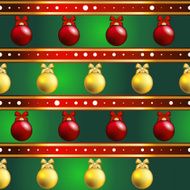New year pattern with Christmas tree toys