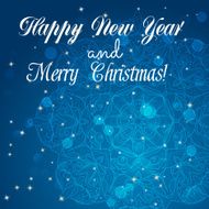 New Year greeting card Congratulations on Christmas