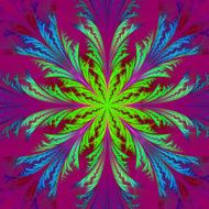 Beautiful multicolor fractal flower Collection - frosty pattern N2