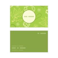 Vector environmental vertical round frame pattern business cards set N2