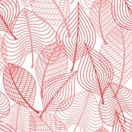 Autumnal stylized leaf seamless pattern N2