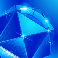 Contemporary background with plastic pixel dimensional sphere