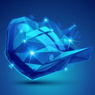 Plastic pixilated 3d shiny object bright synthetic element N2