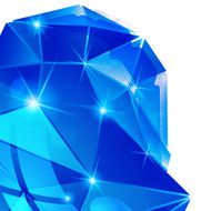 Contemporary background with plastic pixel dimensional object