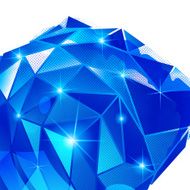 Plastic grain fond with colorful dimensional geometric object N3