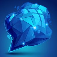 Plastic pixilated 3d shiny object bright deformed synthetic element