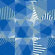 Geometric messy squared lines seamless pattern blue N2