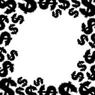 Dollar signs border made in contemporary geometric style vector N4