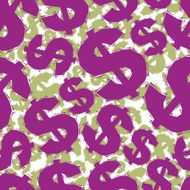 Purple dollar signs seamless pattern geometric contemporary