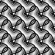 Stripes geometric seamless pattern black and white
