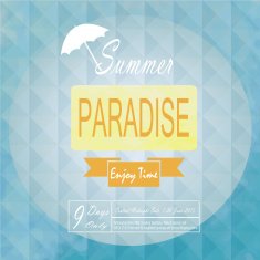 blue light geometric label background with sunshade umbrella N2