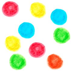 Hand-drawn watercolor seamless pattern with random circles N2
