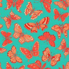 seamless pattern with decorative butterflies N24