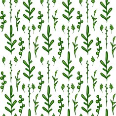 Template greeting card with a frame of green oak leaves