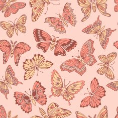 seamless pattern with decorative butterflies N25
