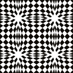 Mosaic black and white seamless pattern simple geometric vector ...